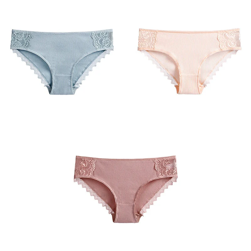 3 Pcs Cotton Women's Panties Lace Underwear High Quality Soft Breathable Female Briefs Underwear For Woman Lingerie New BANNIROU - Image 19