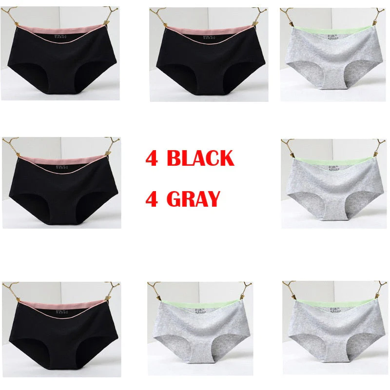 8Pcs Briefs for Women fashion sexy woman panties Solid seamless underpants  cpanties for women cotton underwear girl knickers - Image 9